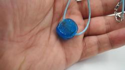 Sanat Taciri- El Yapımı El İş Eskilerden Cam Nazar Boncuklu Kolye - Bileklik - Takı sarı11