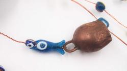 Sanat Taciri - At Nalı Şeklinde Nazar Boncuklu Nazarlık - Duvar-Kapı Süsü Nazarlık