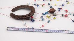 Sanat Taciri - At Nalı Şeklinde Nazar Boncuklu Nazarlık - Duvar-Kapı Süsü Nazarlık