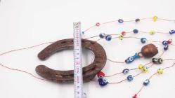 Sanat Taciri - At Nalı Şeklinde Nazar Boncuklu Nazarlık - Duvar-Kapı Süsü Nazarlık