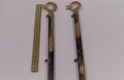 1 Adet Flama- Siyah Ay yıldız Başlıklı Koruma Demiri - Eskort Demir Türk Bayrağı