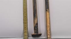 1 Adet Flama- Siyah Ay yıldız Başlıklı Koruma Demiri - Eskort Demir Türk Bayrağı