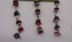 El işi Keçe Duvar Süsü -Çocuk odası - Ev şeklinde Nazar Boncuklu Duvar süsü