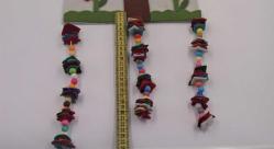 El işi Keçe Duvar Süsü -Çocuk odası - Ev şeklinde Nazar Boncuklu Duvar süsü