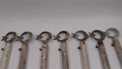 1 Adet Ay yıldız Başlıklı Eskort Demiri - Türk Bayrağı - Metal Özel Yapım Demir