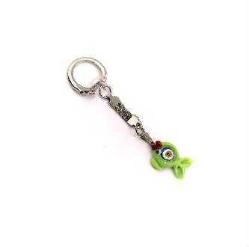 Sanat Taciri -- Eskilerden Balık Cam Anahtarlık -- Boncuk Anahtarlık -- Yeşil Nazarlık - SANAT TACİRİ