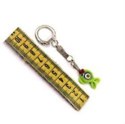 Sanat Taciri -- Eskilerden Balık Cam Anahtarlık -- Boncuk Anahtarlık -- Yeşil Nazarlık