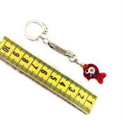 Sanat Taciri -- Eskilerden Balık Cam Anahtarlık -- Boncuk Anahtarlık -- Kırmızı Nazarlık