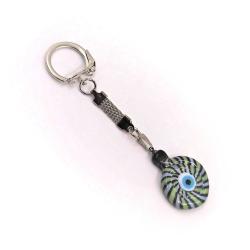 Sanat Taciri -- Eskilerden Yuvarlak Cam Anahtarlık -- Boncuk Anahtarlık -- Renkli Nazarlık - SANAT TACİRİ