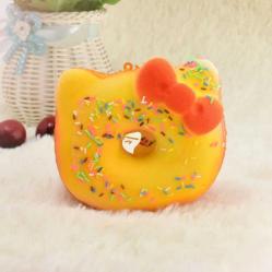 Antika - SARI - SQUİSHY Hello Kitty - Donut Yavaş Yükselen Oyuncak - Anahtarlık - Çanta Süsü - kitantik - kitaLog