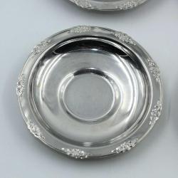 Eski - İşlemeli Kenar - 4 Adet Çay Bardağı Tabağı -- Mini Çerezlik - Lokumluk - Şekerlik -- Lot - 16