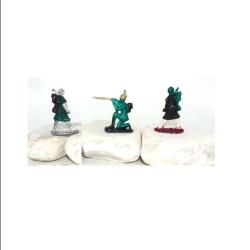 3 Adet Antika Kurşun Asker -- El Boyama Atlı ve Silahlı Kurşun Asker Lotu -- Lot No 5