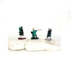 3 Adet Antika Kurşun Asker -- El Boyama Atlı ve Silahlı Kurşun Asker Lotu -- Lot No 5