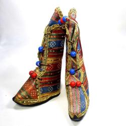 Bot - Çizme Şeklinde Nazarlık -- Duvara Asmalı Çarık Şeklinde Nazarlık - Duvar Süsü