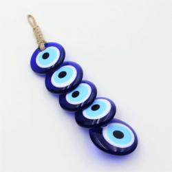 5 Boncuklu Nazarlık - Kapı - Duvar Süsü Nazarlık - Duvara Asmalı Nazar Boncuğu NO - 6