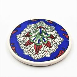 Kütahya Seramik Lale Desenli Bardak Altı - Bardak Altlığı