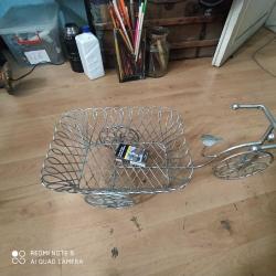 METAL İŞÇİLİK DEKORATİF SEPETLİ BİSİKLET