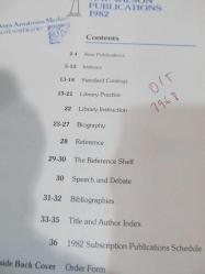 The H. W. Wilson Company Publications 1982