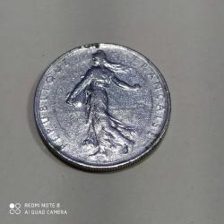 P24--FRANSA MADENİ PARA 1960 1 FRANK