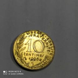 P24--FRANSA MADENİ PARA 1996 10 CENTIMES