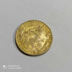 P24--FRANSA MADENİ PARA 1996 5 CENTIMES