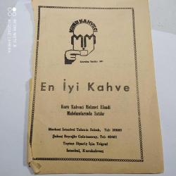 KLS9--1960'LAR KURU KAHVECİ MEHMET EFENDİ REKLAM SAYFASI