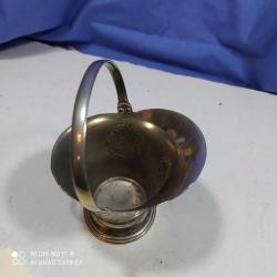 P13--YEOMAN PLATED İNGİLİZ KÖMÜR KOVASI ŞEKLİNDE GÜMÜŞ KAPLAMA ŞEKERLİK