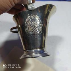 P13--YEOMAN PLATED İNGİLİZ KÖMÜR KOVASI ŞEKLİNDE GÜMÜŞ KAPLAMA ŞEKERLİK