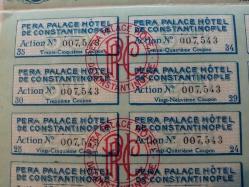 PERA PALACE HOTEL DE CONSTANTINOPLE / PERA PALAS OTELİ HİSSE SENEDİ...