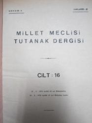 TBMM Tutanak Dergisi Cilt 16 Dönem 4 Toplantı 3 - Ciltli