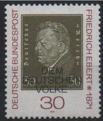 1971 100.GEBURSTAG FRİEDRİCH EBERT MNH ALMANYA