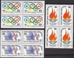 KKTC.DBL.048 1984 LOS ANGELES OLİMPİYAT OYUNLARI 4'LÜ BLOK MNH