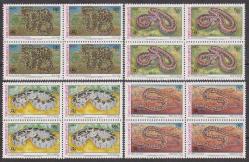 DBL.644 1991 DÜNYA ÇEVRE GÜNÜ YILANLAR 4'LÜ MNH