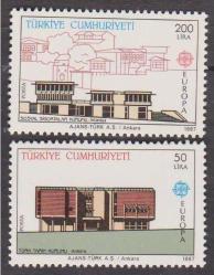 1987 EUROPA CEPT  MİMARİDE MODERN SANAT MNH