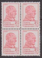 DBL.488 1981 SÜREKLİ POSTA PULU 10 ARALIK 4'LÜ MNH
