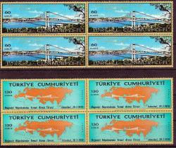 DBL.301 1970 BOĞAZİÇİ KÖPRÜSÜ TEMEL ATMA TÖRENİ 4'LÜ MNH