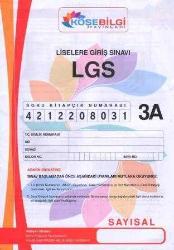 Köşe Bilgi Yayınları LGS Sayısal ve Sözel Bölüm Deneme Sınavı 3 A Kitapçığı (2 Kitap Takım)
