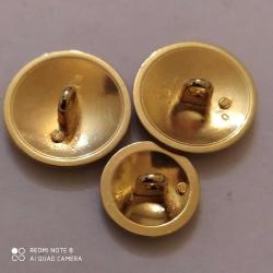 K52--KANADA COUNTRY PİRİNÇ METAL DÜĞME-3 ADET