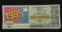 31 ARALIK 1994 Yılbaşı Çeyrek Piyango Bileti