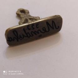 K61--İSİM YAZILI ESKİ PİRİNÇ MÜHÜR