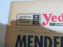 Yedi Ocak 7 Mayıs 1960  Menderes Milletçe Seninle Beraberiz Tertipler Düpedüz Milli Jurnalcıların Eserleridir