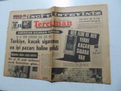 Tercüman Gazetesi 6 Ekim 1970 salı / Türkiye kaçak sigaranın en iyi pazarı haline geldi / Her elde ve her yerde kaçak sigara var