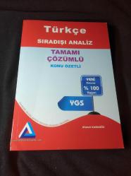 Türkçe Sıradışı Analiz (Yeni/Sıfır) YGS Tamamı Çözümlü Konu Özetli