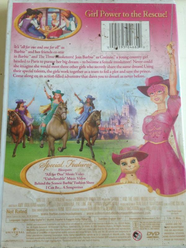 Barbie and the discount three musketeers dvd