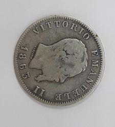Nümismatik - İtalya Gümüş 1 Liret 1863 4,75 Gr