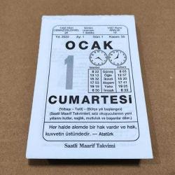 Efemera - 1 ocak 2022 takvim yaprağı (saatli maarif takvimi) - kitantik - kitaLog