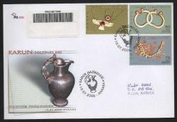 EFM.4869 2006 KARUN HAZİNELERİ FDC VARIŞLI POSTADAN GEÇMİŞ