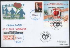 EFM.4823 2014 ORGAN BAĞIŞI FDC TAAHÜTLÜ VARIŞLI