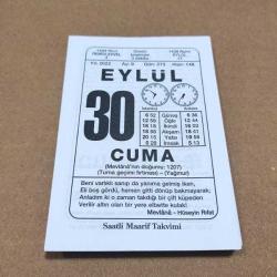 Efemera - 30 eylül 2022 takvim yaprağı (saatli maarif takvimi) - kitantik - kitaLog