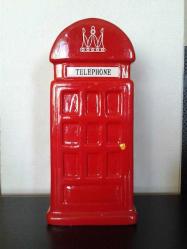 Antika - PORSELEN İNGİLİZ TELEFON KULUBESİ KUMBARA. (BÜYÜK BOY) - kitantik - kitaLog